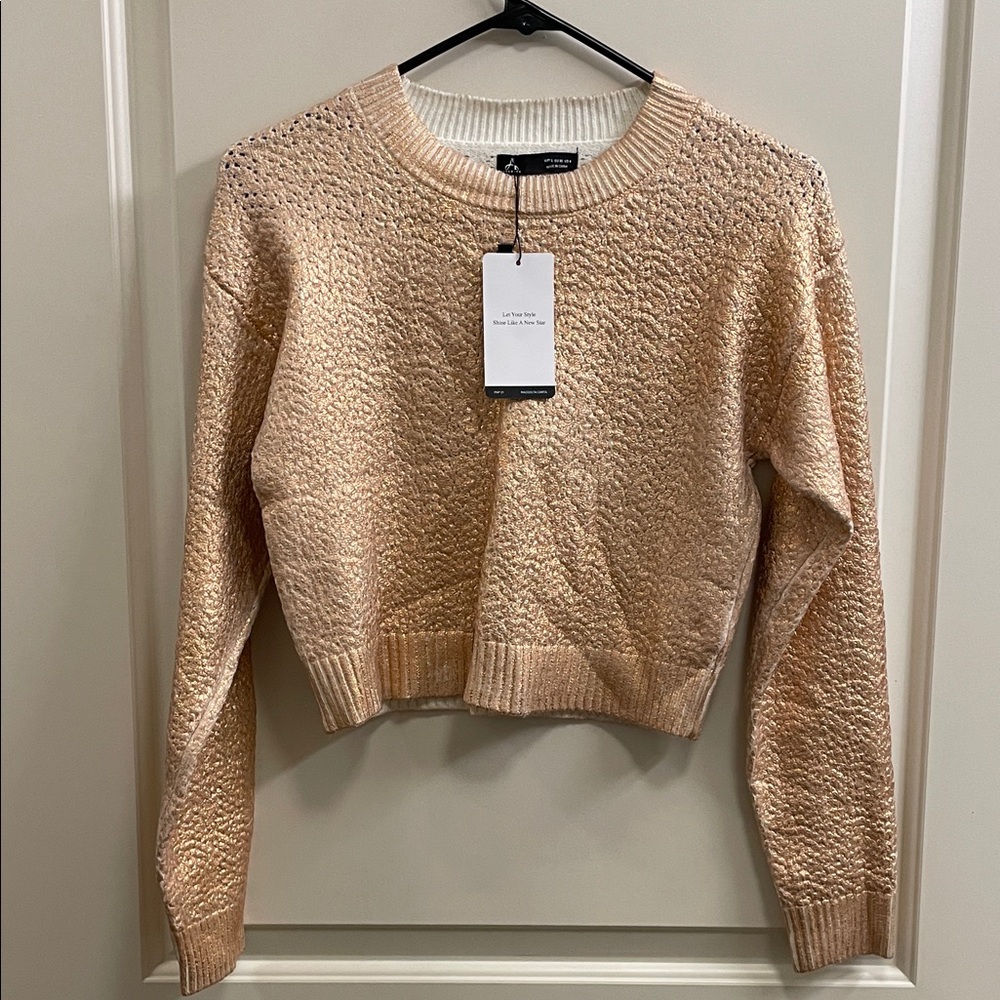 Elegant Textured Beige Sweater